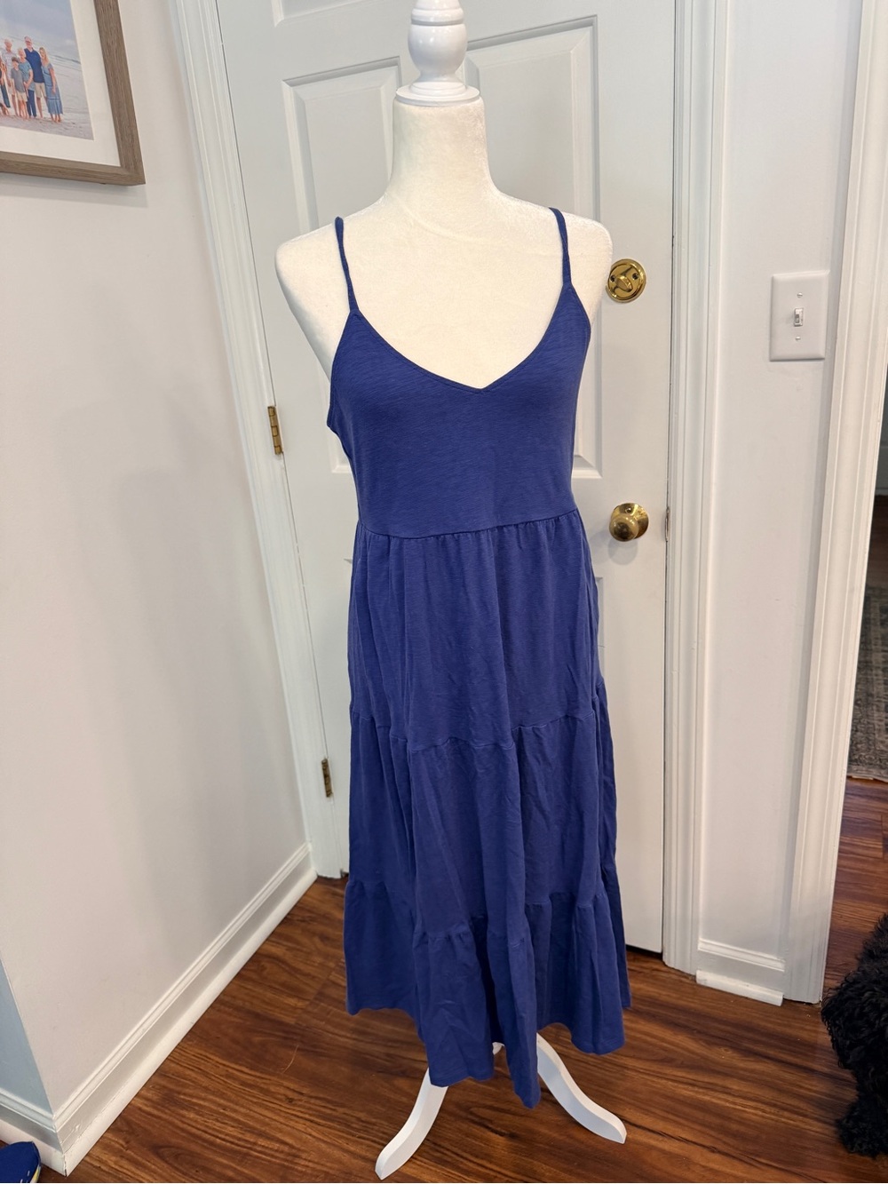 Old Navy Royal Blue Spaghetti-Strap Tiered Maxi Dress